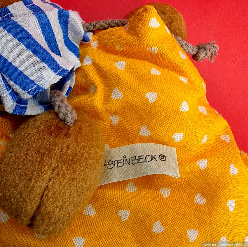 Винтажная игрушка Мышь С Подушкой от W. Steinbeck Германия (фото 3)