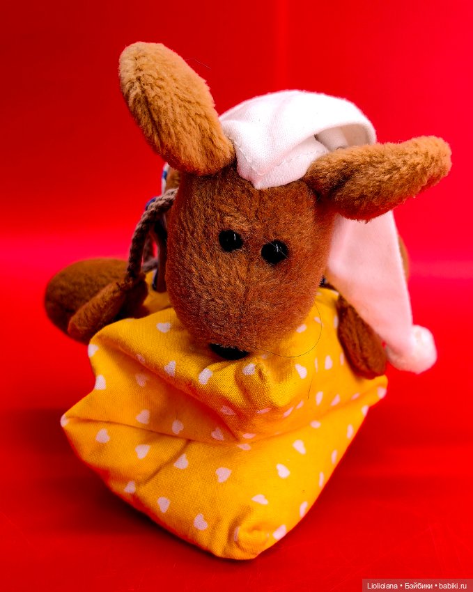 Винтажная игрушка Мышь С Подушкой от W. Steinbeck Германия (фото 4)