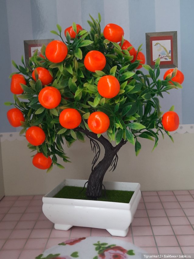 Мандариновое дерево — Миниатюра для кукол (фото 3)