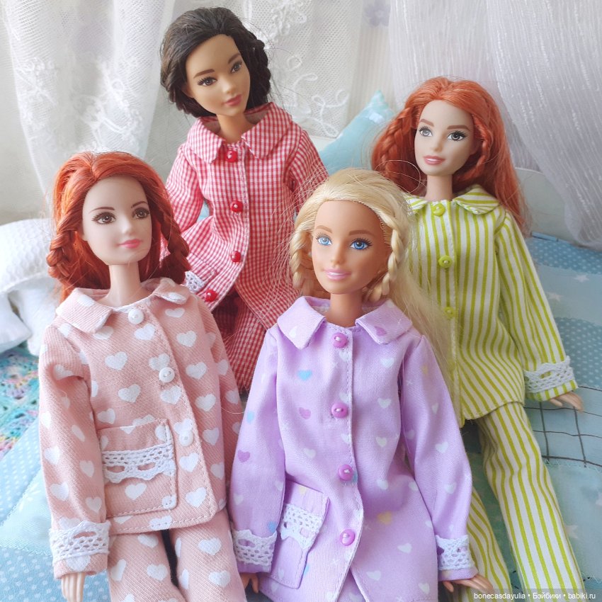 Пижамы для Барби Barbie Курточка Брюки Классический стиль