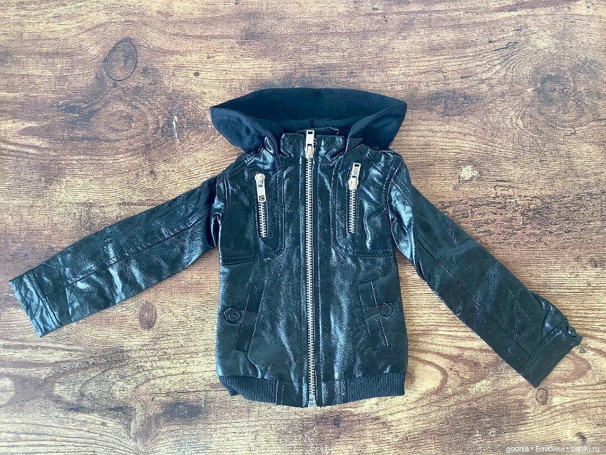 Кожанка с трикотажным капюшоном на парня бжд SD (фото 3)