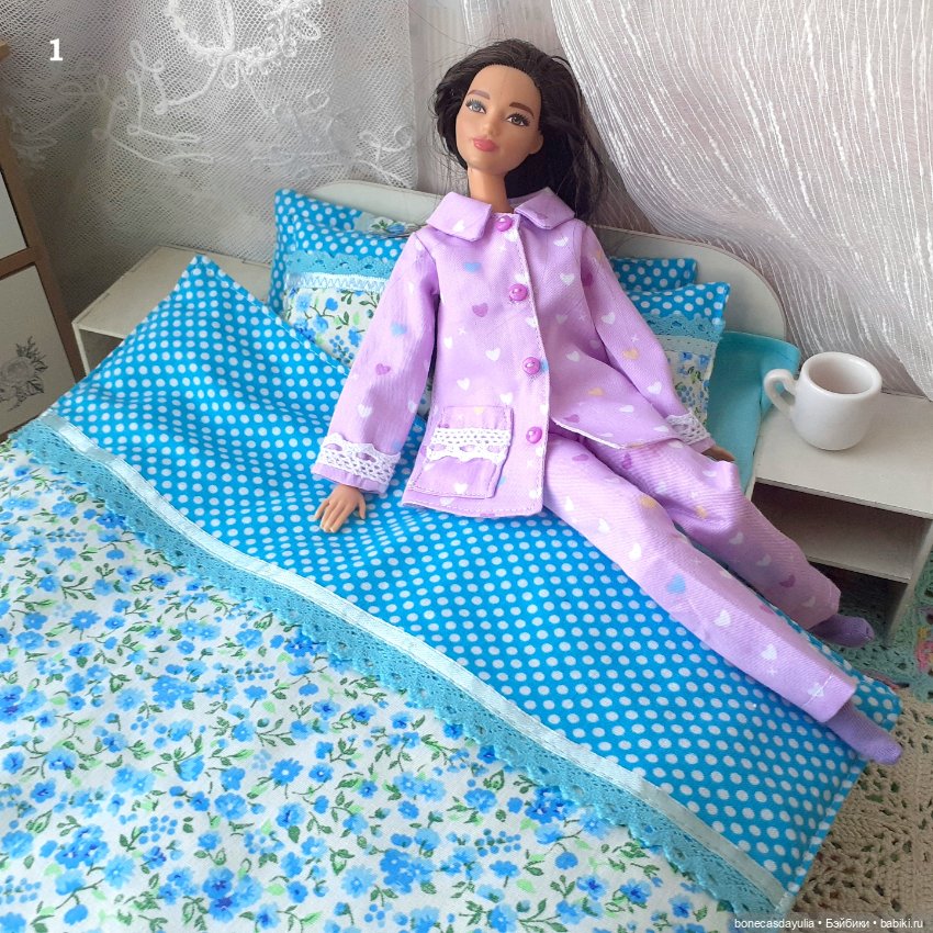 Комплекты постельного белья для Блайз, Барби и других кукол формата 1:6