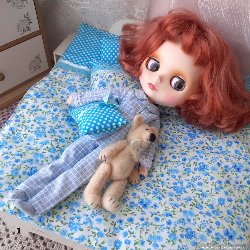 Комплекты постельного белья для Блайз, Барби и других кукол формата 1:6 (фото 2)