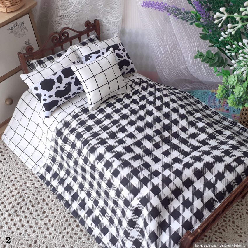 Комплекты постельного белья для Блайз, Барби и других кукол формата 1:6 (фото 8)