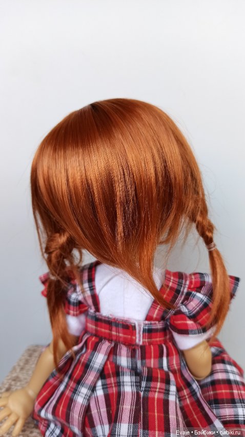 Парики 8-9" - Косички с заколкой, 4 цвета. На Meadow dolls 28 см, Ruby Red 37 см, Wichtel (Вихтель)