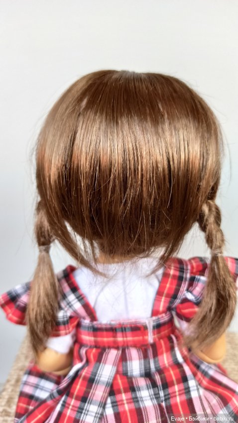 Парики 8-9" - Косички с заколкой, 4 цвета. На Meadow dolls 28 см, Ruby Red 37 см, Wichtel (Вихтель) (фото 4)