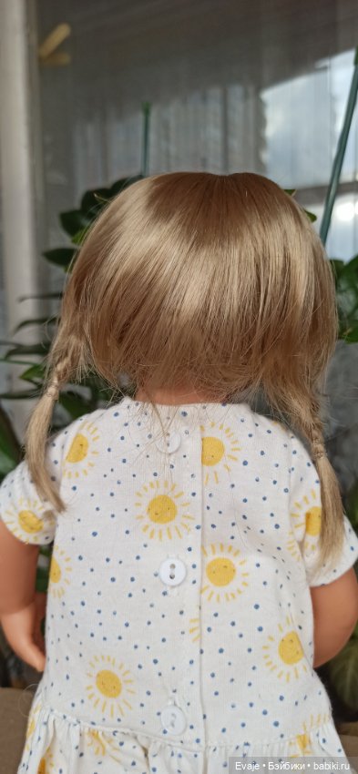 Парики 8-9" - Косички с заколкой, 4 цвета. На Meadow dolls 28 см, Ruby Red 37 см, Wichtel (Вихтель) (фото 7)