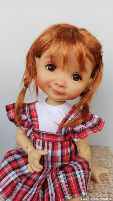 Парики 8-9" - Косички с заколкой, 4 цвета. На Meadow dolls 28 см, Ruby Red 37 см, Wichtel (Вихтель)