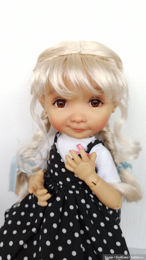 Парики 8-9" - Французские длинные косы, три цвета. Подходят Meadow dolls 28 см, Wichtel (Вихтель) (фото 5)