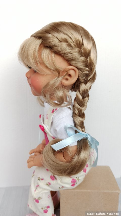 Парики 8-9" - Французские длинные косы, три цвета. Подходят Meadow dolls 28 см, Wichtel (Вихтель) (фото 9)