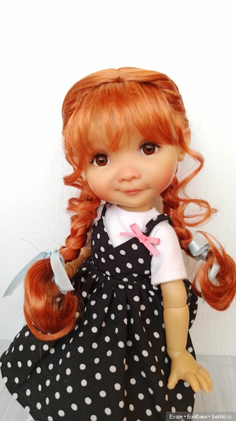 Парики 8-9" - Французские длинные косы, три цвета. Подходят Meadow dolls 28 см, Wichtel (Вихтель) (фото 2)