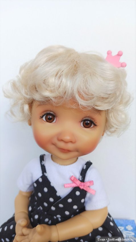 Парики 8-9" - Амурчик, 5 цветов на Meadow dolls 28 см, Руби Ред 37 см, Wichtel (Вихтель) (фото 4)