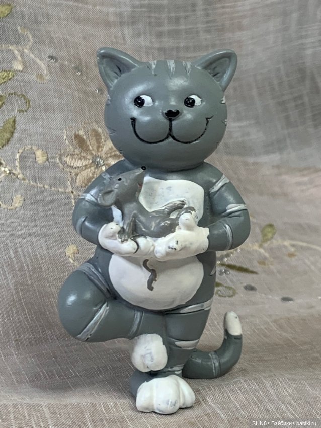 Котик с мышонком — Статуэтки