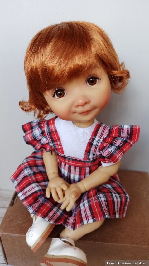 Парики 8-9" - Мелкие кудряшки, три цвета. Подходят Meadow dolls 28 см, Wichtel (Вихтель) (фото 2)