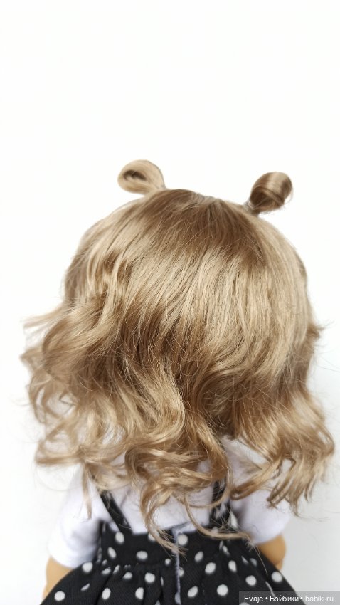 Парики 8-9" - Волнистый с двумя петельками, 5 цветов. На Meadow dolls 28 см, Wichtel (Вихтель) (фото 7)