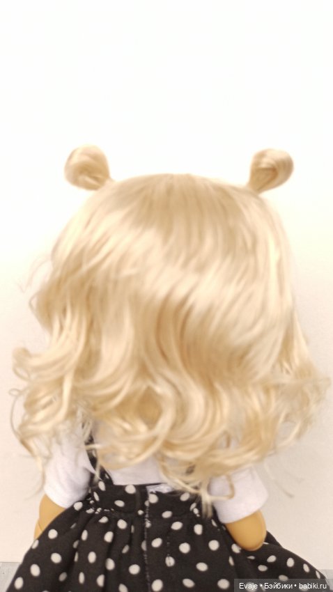 Парики 8-9" - Волнистый с двумя петельками, 5 цветов. На Meadow dolls 28 см, Wichtel (Вихтель) (фото 3)