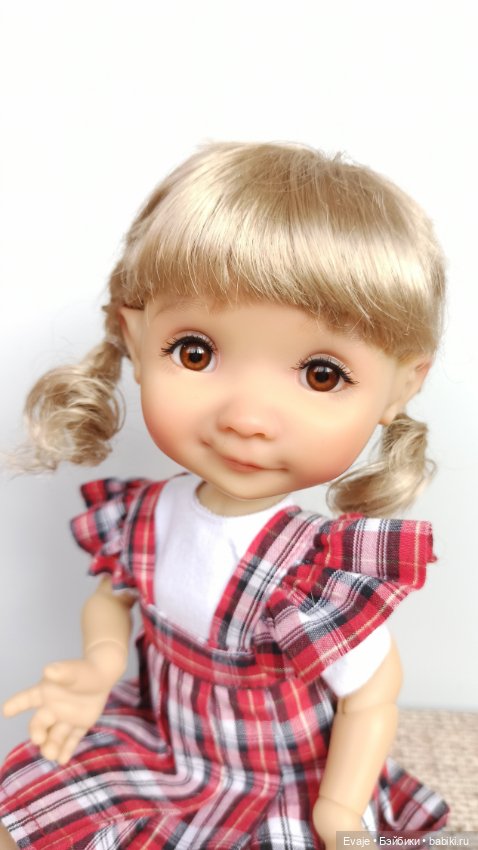 Парики 8-9" - Французские косички, 7 цветов. На Meadow dolls 28 см, Руби Ред 37 см, Wichtel (фото 8)