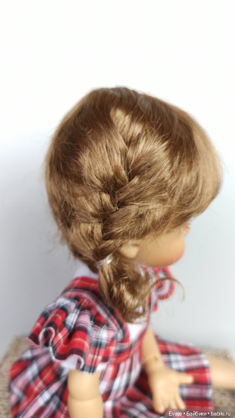 Парики 8-9" - Французские косички, 7 цветов. На Meadow dolls 28 см, Руби Ред 37 см, Wichtel (фото 7)
