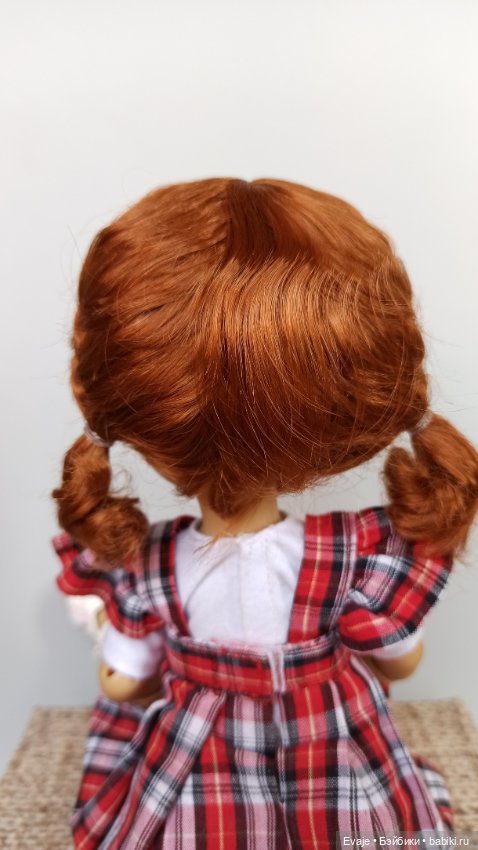Парики 8-9" - Французские косички, 7 цветов. На Meadow dolls 28 см, Руби Ред 37 см, Wichtel (фото 3)