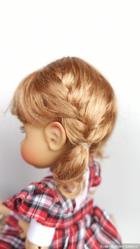 Парики 8-9" - Французские косички, 7 цветов. На Meadow dolls 28 см, Руби Ред 37 см, Wichtel (фото 5)