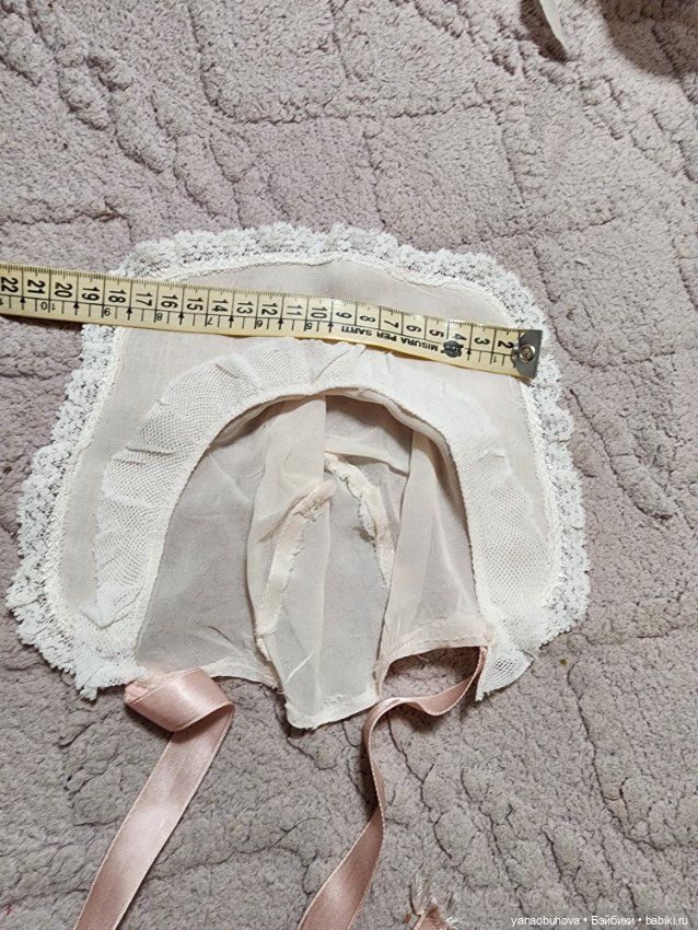 Винтажные чепчики для антикварных и винтажных кукол (фото 7)