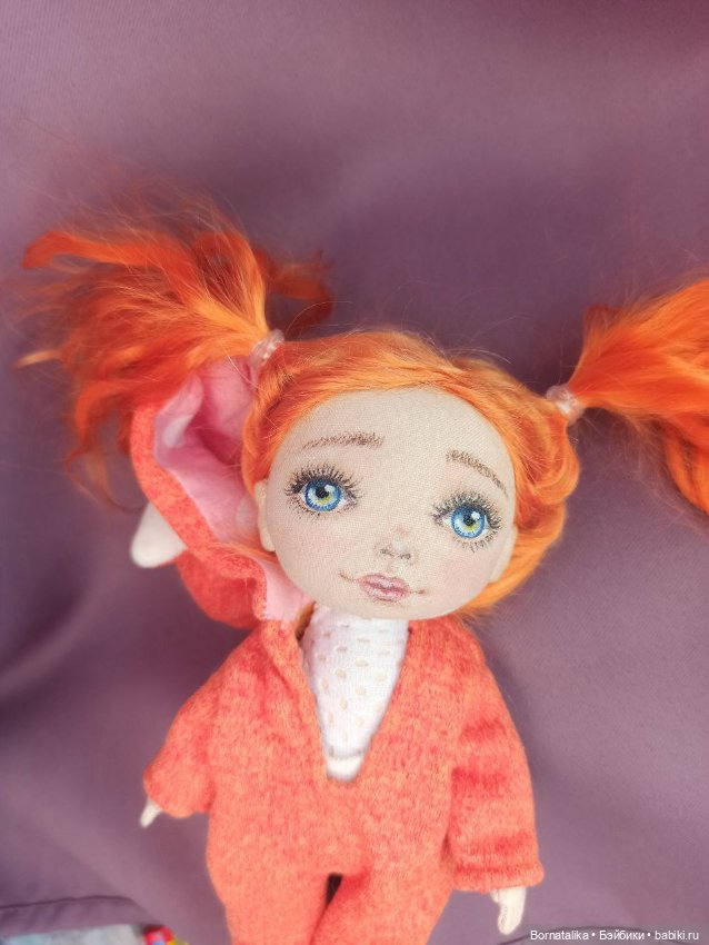 Текстильная кукла - девочка Лисичка, рыжее чудо (фото 7)