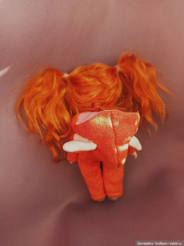 Текстильная кукла - девочка Лисичка, рыжее чудо (фото 8)