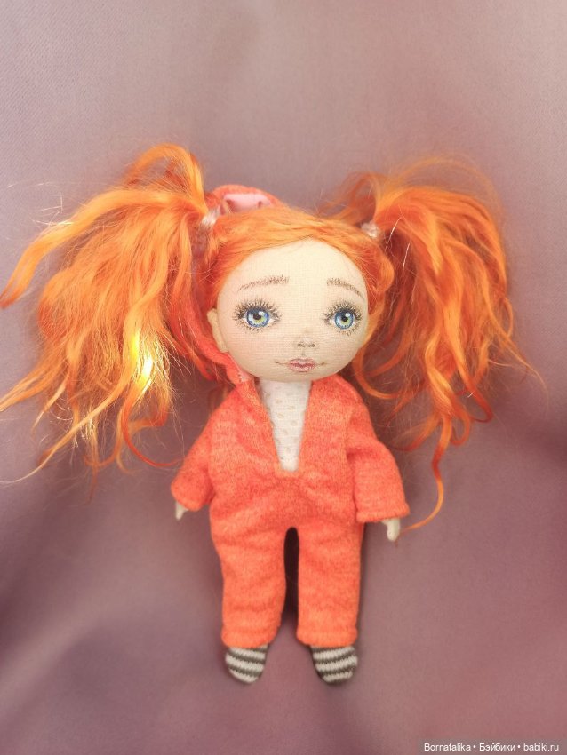 Текстильная кукла - девочка Лисичка, рыжее чудо