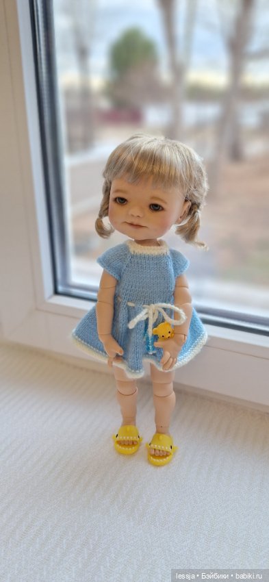 Пельмешка Элла с потрясающим мейком от Шарлин Смит. Dumplings Ella cream от Meadow dolls (фото 4)