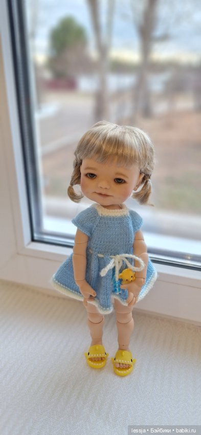 Пельмешка Элла с потрясающим мейком от Шарлин Смит. Dumplings Ella cream от Meadow dolls (фото 5)