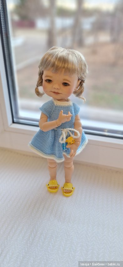 Пельмешка Элла с потрясающим мейком от Шарлин Смит. Dumplings Ella cream от Meadow dolls (фото 6)