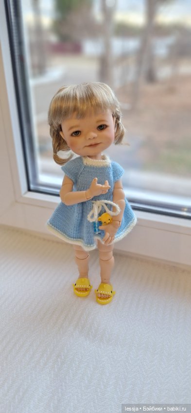 Пельмешка Элла с потрясающим мейком от Шарлин Смит. Dumplings Ella cream от Meadow dolls (фото 7)