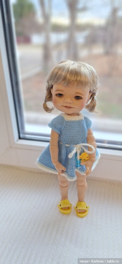 Пельмешка Элла с потрясающим мейком от Шарлин Смит. Dumplings Ella cream от Meadow dolls (фото 3)
