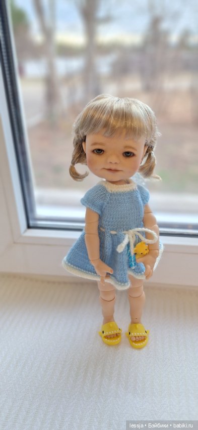 Пельмешка Элла с потрясающим мейком от Шарлин Смит. Dumplings Ella cream от Meadow dolls (фото 2)
