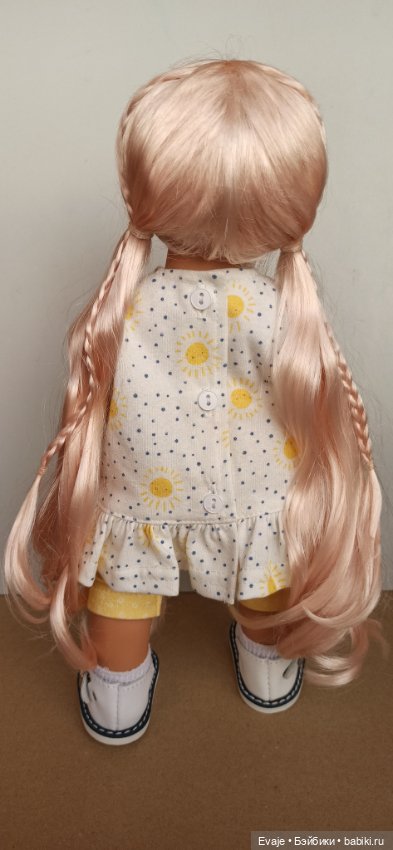 Парики 8-9" - 5 моделей, на Meadow dolls 28 см, Wichtel (фото 9)