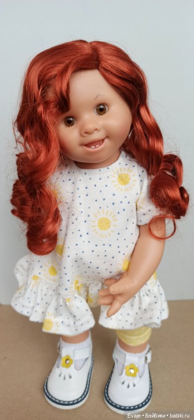 Парики 8-9" - 5 моделей, на Meadow dolls 28 см, Wichtel (фото 5)