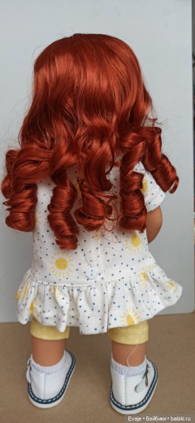 Парики 8-9" - 5 моделей, на Meadow dolls 28 см, Wichtel (фото 6)