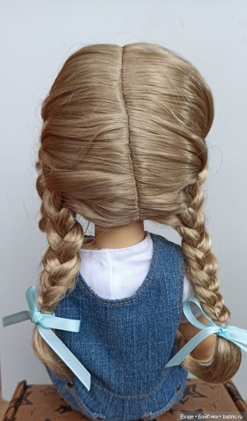 Парик 9-10" - Французские длинные косы - русый (фото 7)