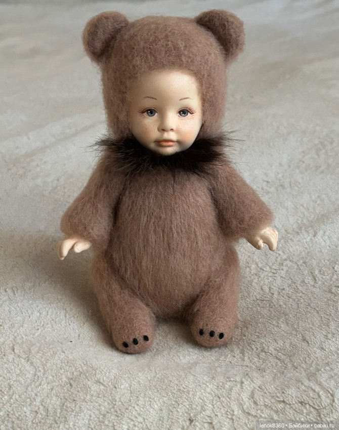 Кукла из шерсти Мишка — Авторские куклы (фото 3)
