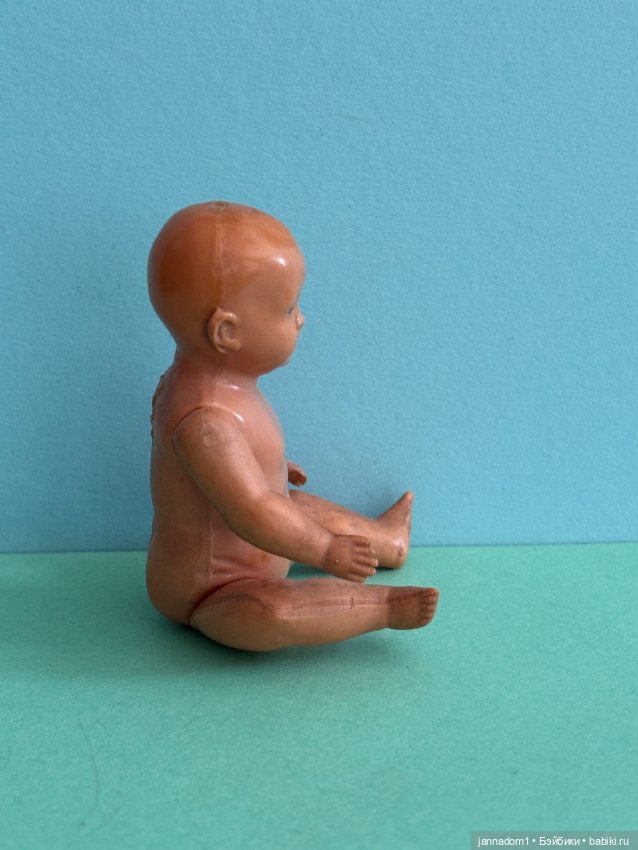 Редкий довоенный целлулоидный пупсик Schildkrot, высота 9,5 см (фото 5)
