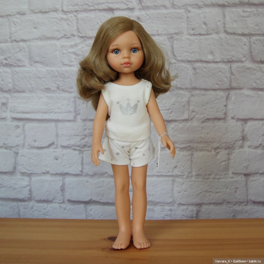 Paola Reina, кукла Карла в пижаме, голубые глаза, 32 см, № 4, арт 13211
