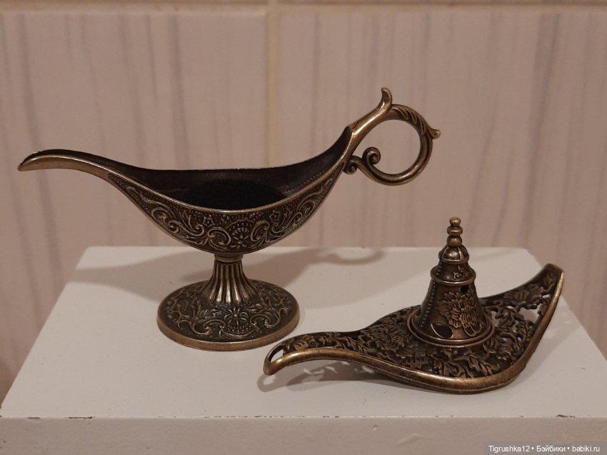 Лампа Алладина металл — Миниатюра для кукол (фото 5)