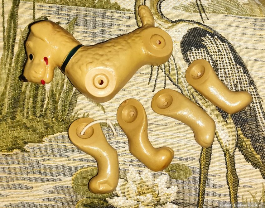 Игрушка СССР Собака. Пёс. Целлулоид. Клеймо (фото 4)