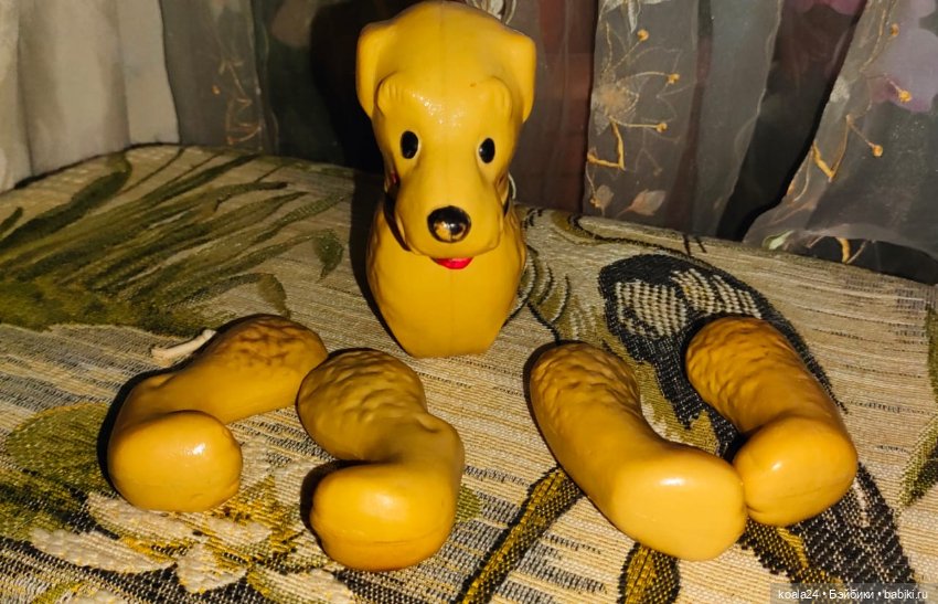 Игрушка СССР Собака. Пёс. Целлулоид. Клеймо
