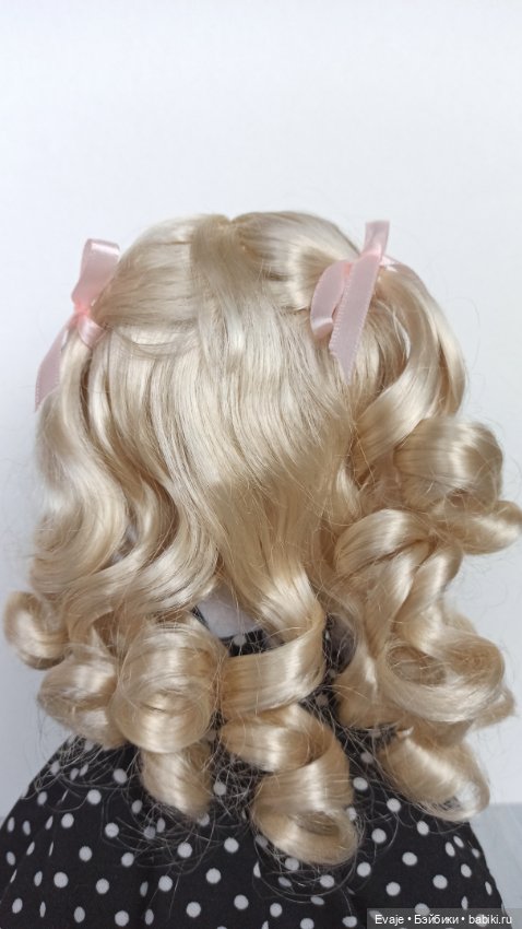 Парик 8-9" - Локоны с хвостиками, на Meadow dolls 28 см, Руби Ред 37 см, Wichtel (Вихтель) (фото 3)