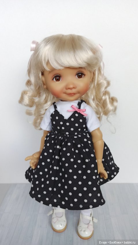 Парик 8-9" - Локоны с хвостиками, на Meadow dolls 28 см, Руби Ред 37 см, Wichtel (Вихтель)