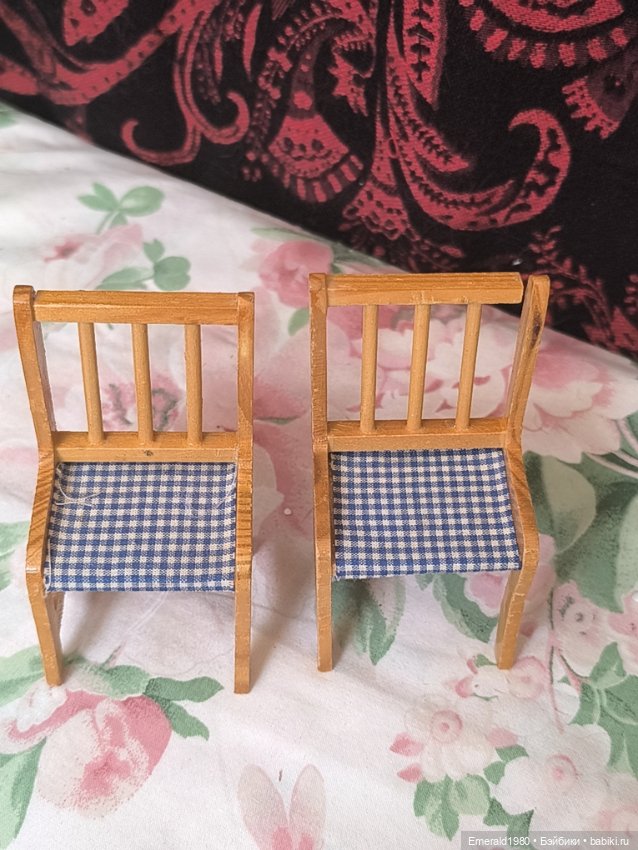 Два деревянных стула ГДР — Кукольная мебель (фото 2)