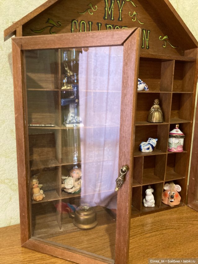 Шкаф - витрина для миниатюр, винтаж (фото 4)
