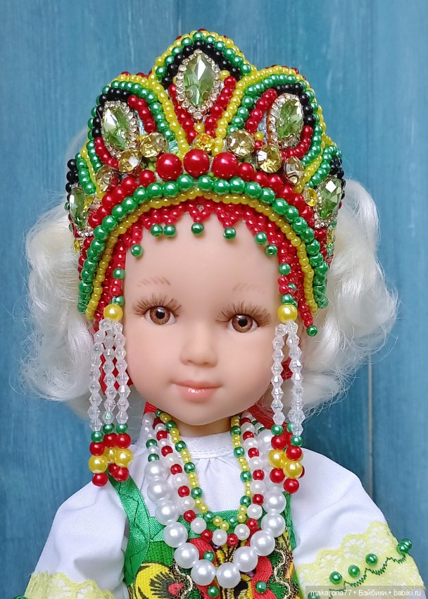 Русский костюм для кукол Паола Рейна 32 см (фото 2)