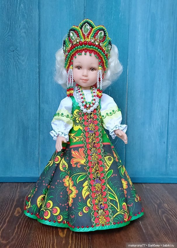 Русский костюм для кукол Паола Рейна 32 см